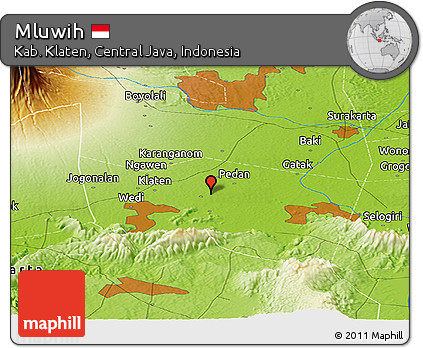 Physical Panoramic Map of Mluwih