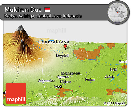 Physical Panoramic Map of Mukiran Dua