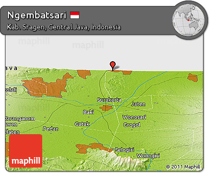 Physical Panoramic Map of Ngembatsari