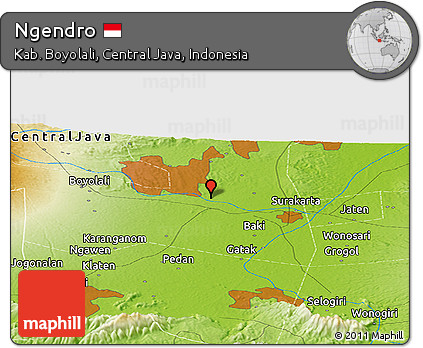 Physical Panoramic Map of Ngendro