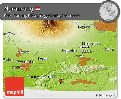 Physical Panoramic Map of Ngrancang