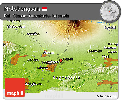 Physical Panoramic Map of Nolobangsan