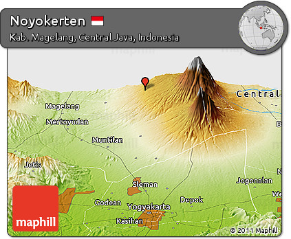 Physical Panoramic Map of Noyokerten