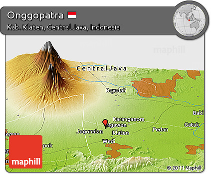 Physical Panoramic Map of Onggopatra