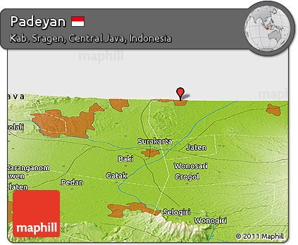 Physical Panoramic Map of Padeyan