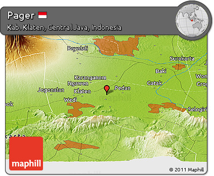 Physical Panoramic Map of Pager