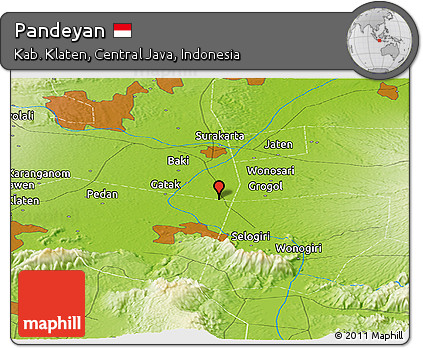 Physical Panoramic Map of Pandeyan