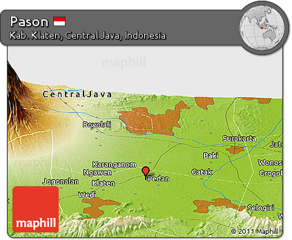 Physical Panoramic Map of Pason