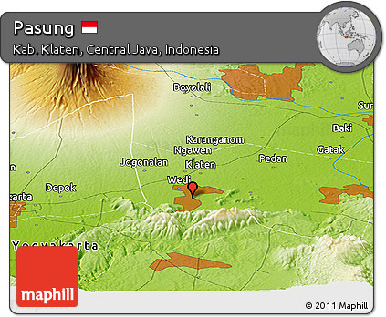 Physical Panoramic Map of Pasung