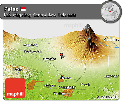 Physical Panoramic Map of Pelas