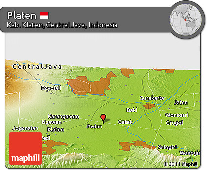 Physical Panoramic Map of Platen