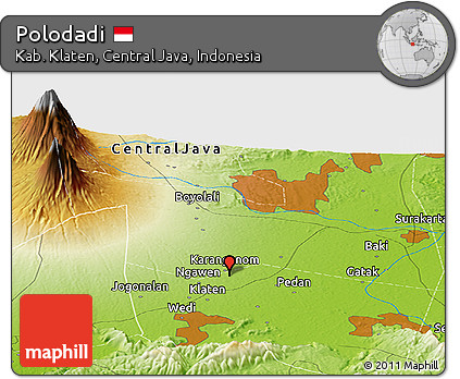 Physical Panoramic Map of Polodadi
