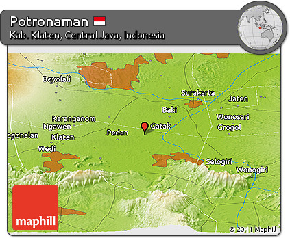 Physical Panoramic Map of Potronaman