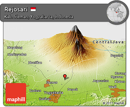 Physical Panoramic Map of Rejosari