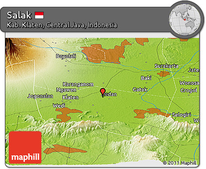 Physical Panoramic Map of Salak