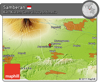 Physical Panoramic Map of Samberan
