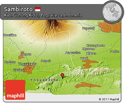 Physical Panoramic Map of Sambiroto