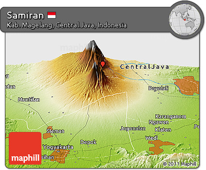Physical Panoramic Map of Samiran