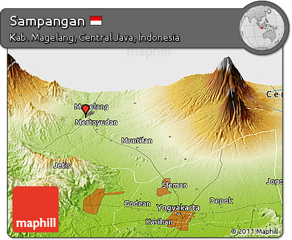 Physical Panoramic Map of Sampangan
