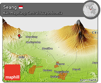 Physical Panoramic Map of Seang