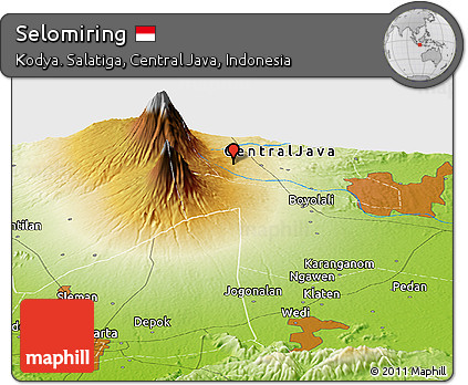 Physical Panoramic Map of Selomiring