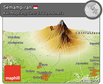 Physical Panoramic Map of Semampiran