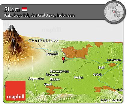 Physical Panoramic Map of Silem