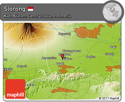 Physical Panoramic Map of Slorong