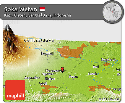 Physical Panoramic Map of Soka Wetan