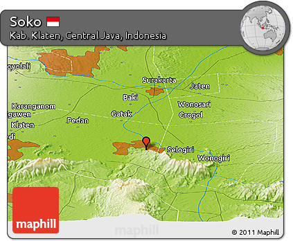 Physical Panoramic Map of Soko
