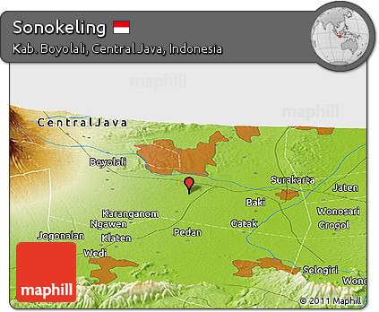 Physical Panoramic Map of Sonokeling
