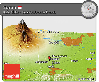 Physical Panoramic Map of Soran