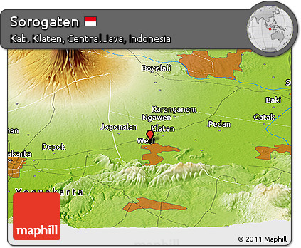 Physical Panoramic Map of Sorogaten