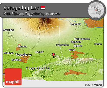 Physical Panoramic Map of Sorogedug Lor