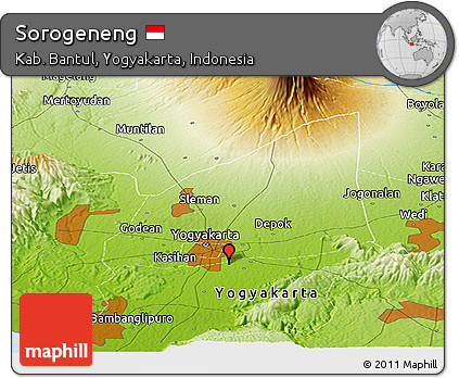 Physical Panoramic Map of Sorogeneng