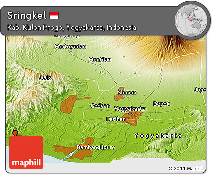 Physical Panoramic Map of Sringkel
