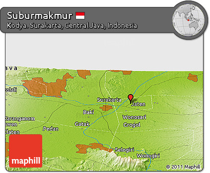 Physical Panoramic Map of Suburmakmur