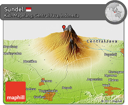 Physical Panoramic Map of Sundel