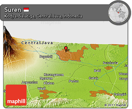 Physical Panoramic Map of Suren