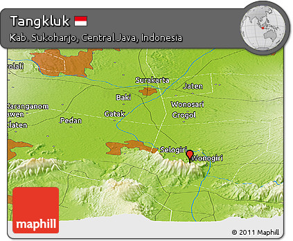 Physical Panoramic Map of Tangkluk