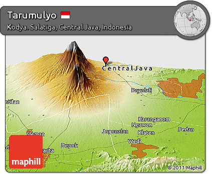 Physical Panoramic Map of Tarumulyo