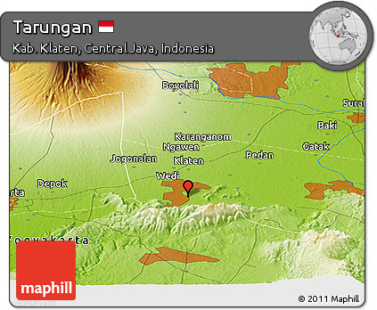 Physical Panoramic Map of Tarungan