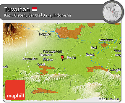 Physical Panoramic Map of Tuwuhan