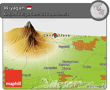 Physical Panoramic Map of Wiyagan