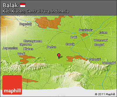 Physical Panoramic Map of Balak