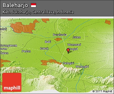 Physical Panoramic Map of Baleharjo