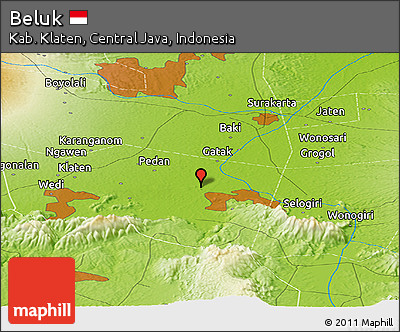 Physical Panoramic Map of Beluk