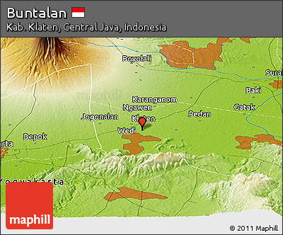 Physical Panoramic Map of Buntalan