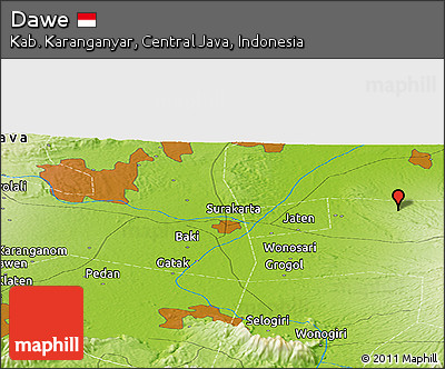 Physical Panoramic Map of Dawe