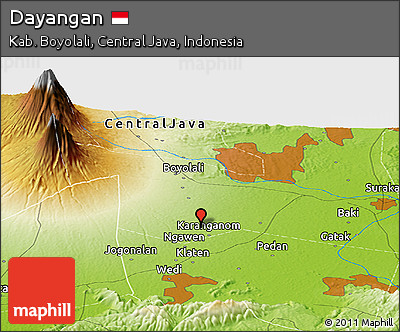 Physical Panoramic Map of Dayangan